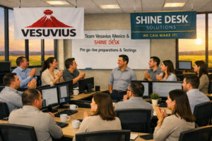 Shine Desk is working with Vesuvius in Pre go-live testings